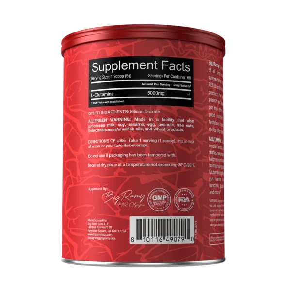 ⁦RED-REX Glutamine 300g (Big Ramy Labs)⁩ - الصورة ⁦2⁩