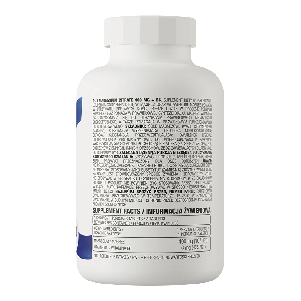 Magnesium Citrate 400 mg + B6 90 tablets - Image 3